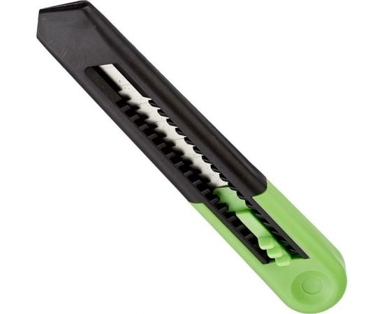 Канцелярский нож 18 мм Альфа, с фиксатором, пластик, цвет салатовый 992787 