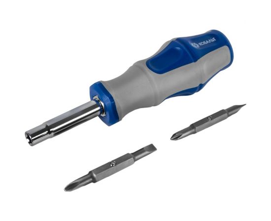 Отверточная рукоятка Ultra Grip с набором двусторонних бит КОБАЛЬТ 646-645 