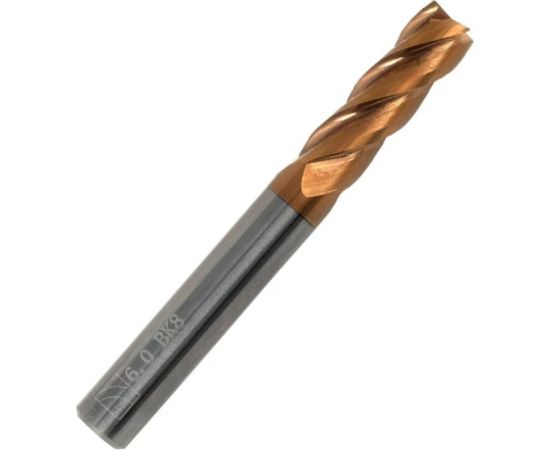 Фреза концевая твердосплавная (6 мм; ц/х; z=4; ВК8) ИПК frezVK8ch6z=4 