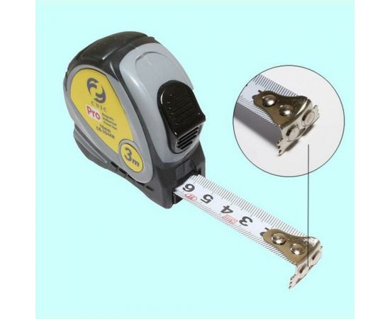 Рулетка CNIC 3 метра х 16 мм с фиксатором CR-G44 3G44W с магн. зацепом 63352 