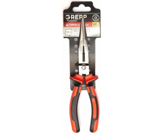 Усиленные длинногубцы Ladina GREPP трехкомпонентная рукоятка, 180 мм 205-114 