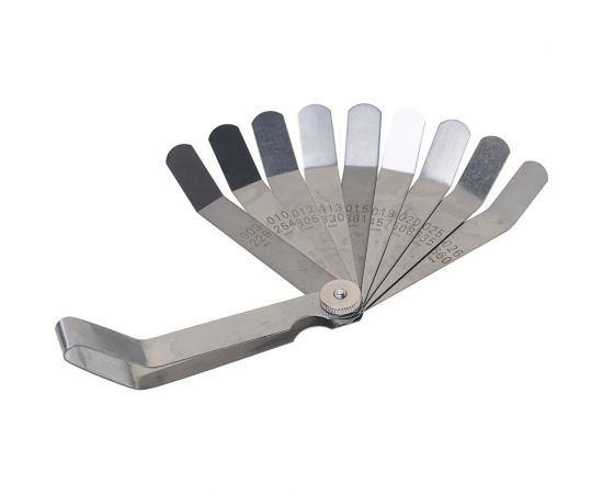 Набор щупов изогнутых для измерения зазора ROCKFORCE 0.23-0.66мм 9пр. RF-61803 