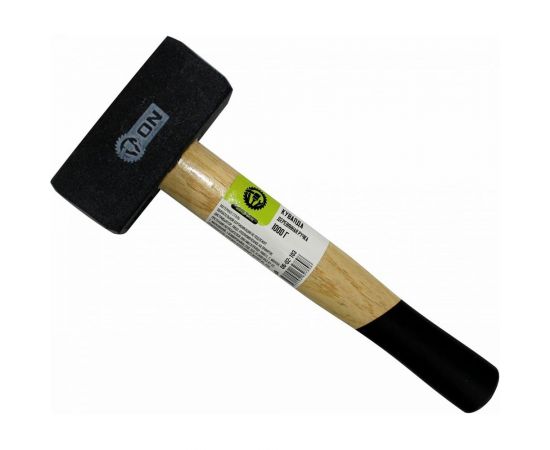 Кувалда ON литая, с деревянной ручкой, 1000 г 06-02-103 