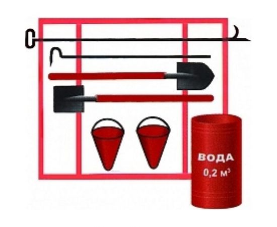 Комплектный пожарный щит типа ЩП-А ПРЕСТИЖ ЩПО 617-01 
