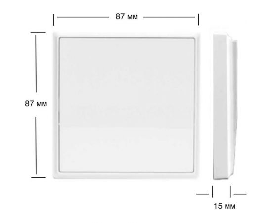 Дистанционный 1-клавишный выключатель GRITT Elegance белый комплект: 1 выключатель, 1 радиореле 1000Вт 12104 – изображение 2