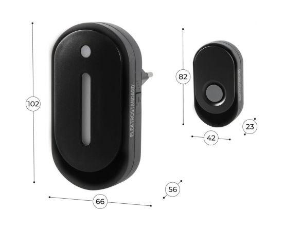 Бытовой электрический дверной звонок Elektrostandard - DBQ28M WL 36M IP20 Черный a056381 – изображение 2