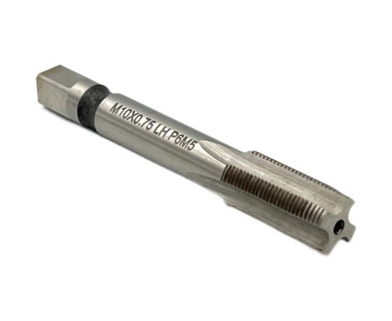 Машинно-ручной метчик TORNERI М10х0.75 Р6М5, для сквозных отверстий, левый 038249 – изображение 2