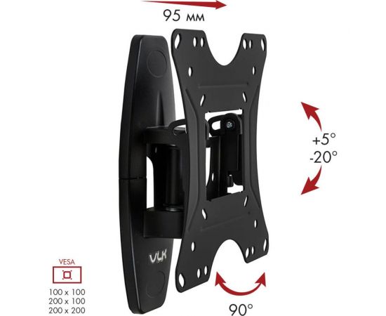 TV кронштейн VLK TRENTO 4 black 51004 – изображение 2