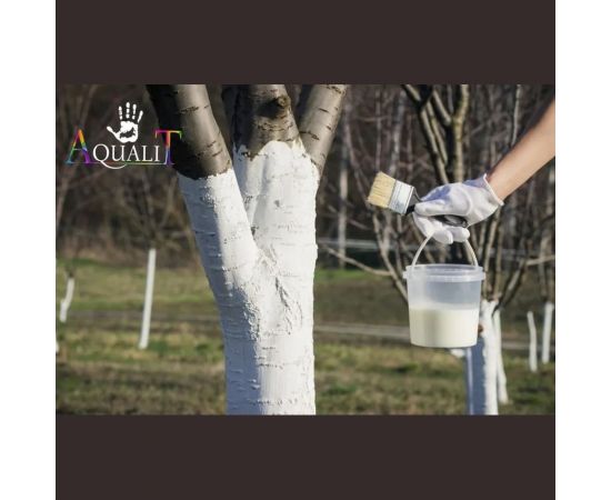 Краска для защиты деревьев AQUALIT Аквалит-101 белая, 3 кг pvpsz045 – изображение 2