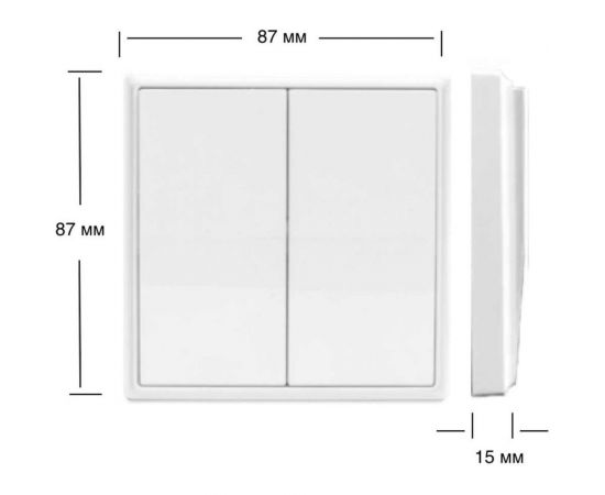 Дистанционный 2-клавишный выключатель GRITT Elegance белый комплект: 1 выключатель, 2 радиореле 12107 – изображение 2