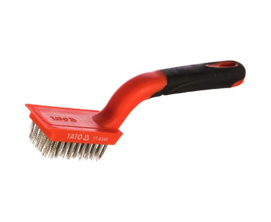 Металлическая щетка YATO 5 рядов, пластиковая ручка YT-6340 – изображение 2