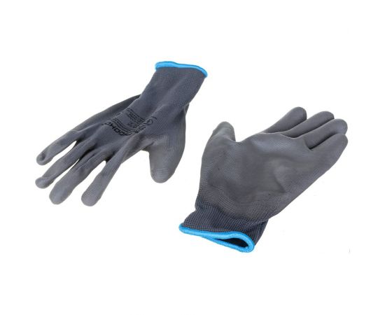 Нейлоновые перчатки с полиуретановым покрытием РУСОКО Нефрит, серые, 12 пар, размер 9/L 224140Ср-1 – изображение 3