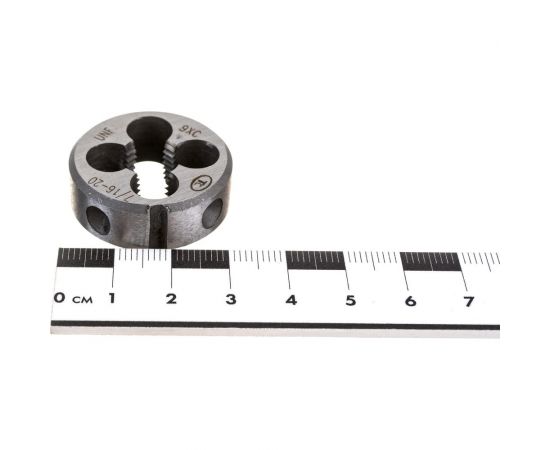 Дюймовая плашка ТехноСталь 7/16"-20 UNF 60 9ХС t254063 – изображение 5