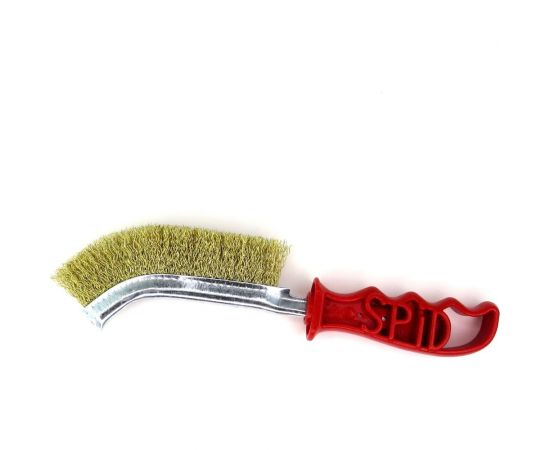 Ручная универсальная корщетка SIT 245x135, ворс гофрированная латунированная сталь 0,30 0010 – изображение 5