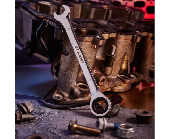 Комбинированный трещоточный ключ REXANT 15 мм 12-5810-1 – изображение 6