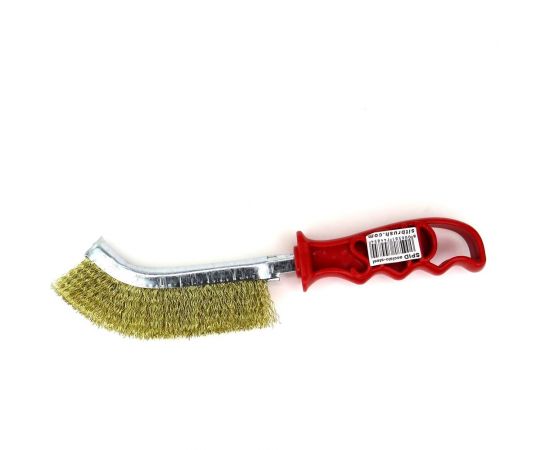 Ручная универсальная корщетка SIT 245x135, ворс гофрированная латунированная сталь 0,30 0010 – изображение 6