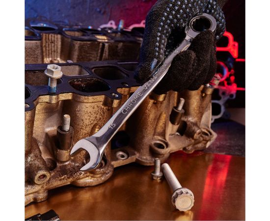 Комбинированный трещоточный ключ REXANT 15 мм 12-5810-1 – изображение 8