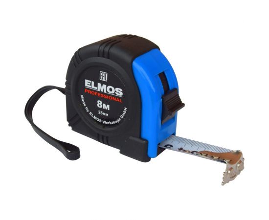 Рулетка Elmos 8 м, 25 мм, магнит, обрезиненная e70 514 