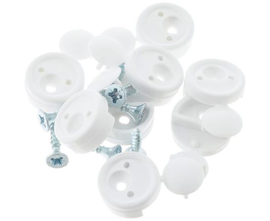 Пластиковый зеркалодержатель Tech-Krep белый с шур. 8 шт. 127525 