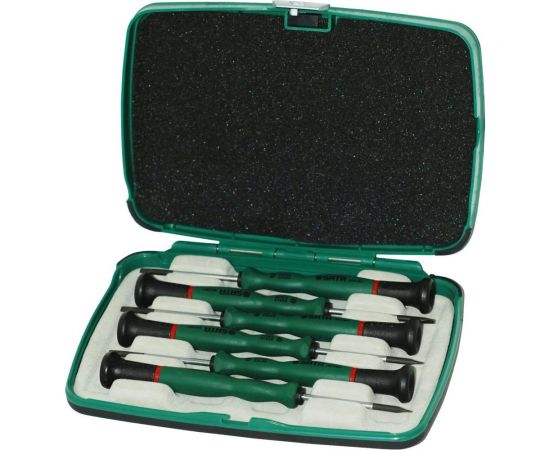 Набор плоских шлицевых отверток для высокоточных работ 6шт Sata 09311 