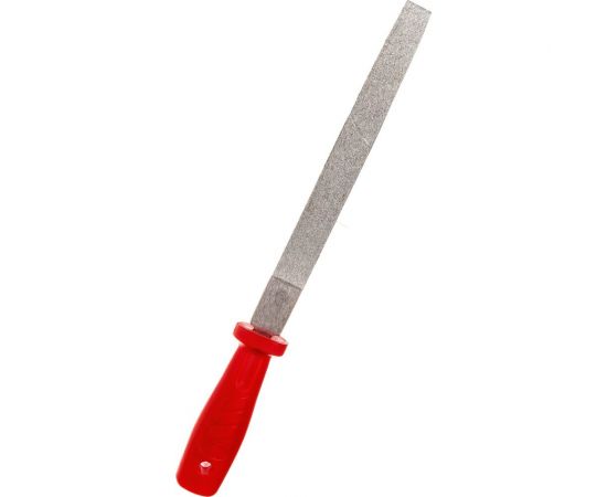 Алмазный напильник CNIC плоский остроносый 200мм р.ч. 190мм 125/100 с пластмассовой ручкой 30287 