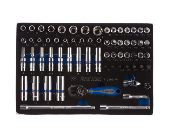 Набор торцевых головок с принадлежностями (1/4"", ложемент, 65 предметов) KING TONY 9-2565MRV 