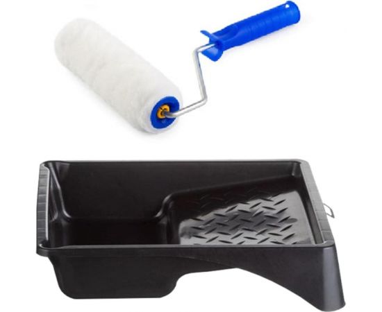 Набор малярный: валик искусственный мех 240мм, ванночка для краски 330х350мм Мелодия цвета НАБ1 
