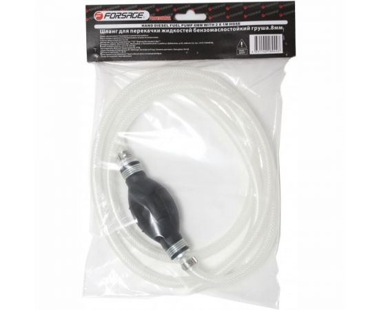 Шланг для перекачки жидкостей бензомаслостойкий с насосом "груша" Forsage F-6330208 – изображение 2