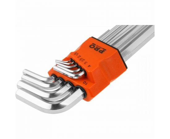 Набор шестигранных длинных ключей STARTUL 1,5-10 мм, 9 предметов, с шаром PRO-89209 – изображение 2