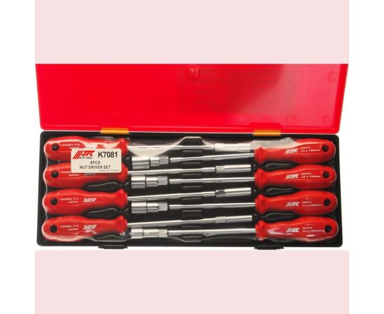 Набор отвёрток с торцевой головкой 6, 7, 8, 9, 10, 11, 12, 13 мм в кейсе 8шт JTC-K7081 – изображение 2