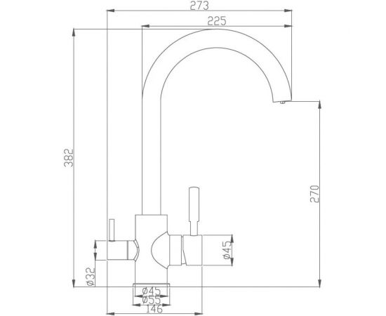 Смеситель для кухни Haiba HB76840 – изображение 2