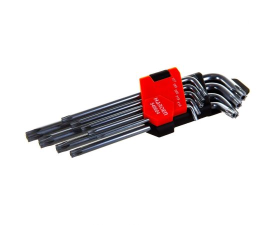 Набор имбусовых ключей HARDEN TORX, 18 см, CRV, 9 шт. 540604 – изображение 3