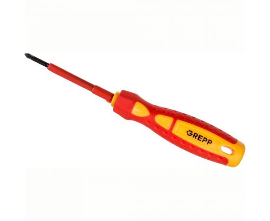 Крестовая диэлектрическая отвертка Ladina GREPP PH0х60 мм, CrV, двухкомпонентная рукоятка 202-030 – изображение 3
