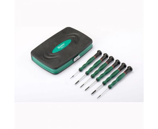 Набор плоских шлицевых отверток для высокоточных работ 6шт Sata 09311 – изображение 4