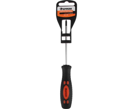 Отвертка с прорезиненной ручкой ЕРМАК PH1 5x100мм (+) 651-107 – изображение 4