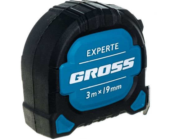 Рулетка GROSS Experte, 3 м x 19 мм, двухкомпонентный корпус, магнит, двухсторонняя разметка, нейлон 32574 – изображение 4