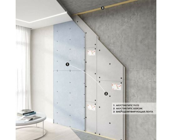 Панель с крепежом Техносонус АкустикГипс Basic 70 1,2 м x 0,6 м x 70 мм, 0,72 кв.м 1300300017 – изображение 5