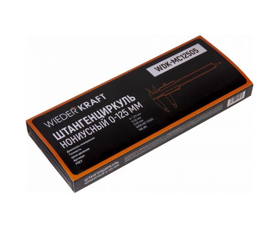 Штангенциркуль WIEDERKRAFT нониусный, 125 мм, 0.05 мм, тип I, ГОСТ 166-89, со сборной рамкой WDK-MC12505 – изображение 6