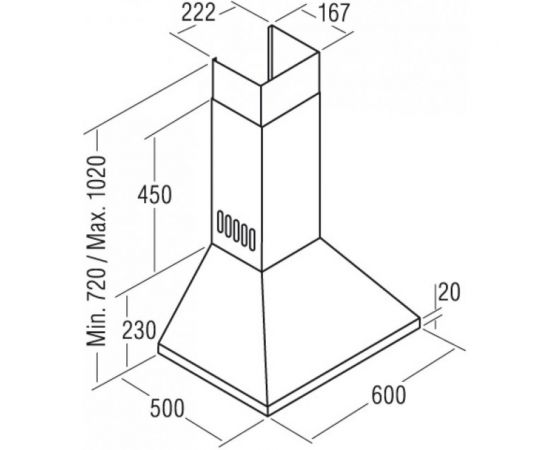 Кухонная вытяжка CATA OMEGA 600 WH, L 02002005 – изображение 8