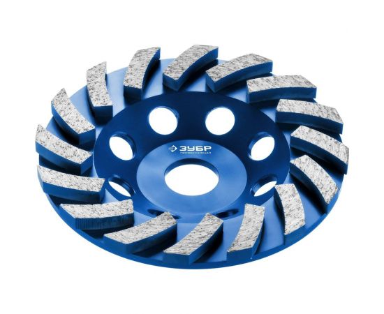 Сегментная алмазная чашка ЗУБР Профессионал Турбо 125 мм 33370-125_z01 