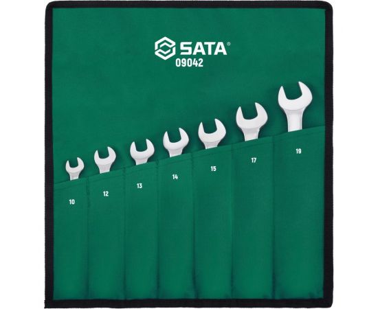 Ключи SATA 7 предметов комбинированные с трещоткой и карданом 09042 