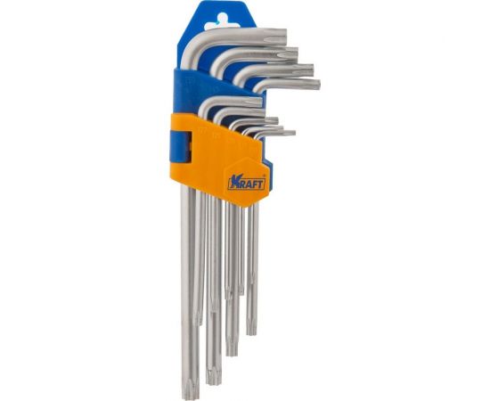 Набор торцевых ключей Г-образных torx 9шт KRAFT KT 700566 
