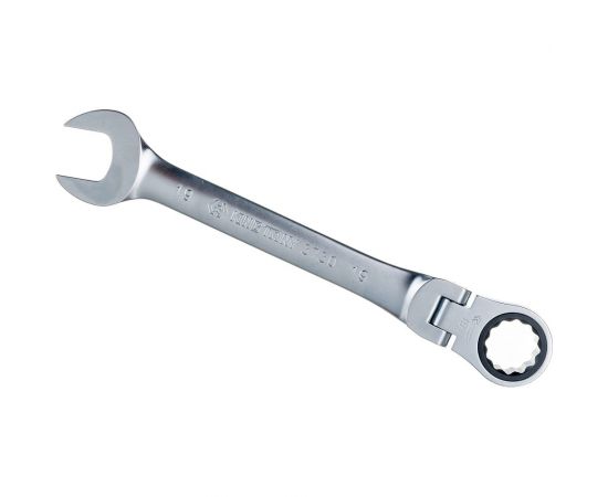 Трещоточный комбинированный ключ с шарниром 19мм KING TONY 373019M 