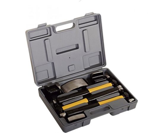 Рихтовочный набор Русский Мастер DIY 7 предметов 3 молотка, 4 поддержки в пластиковом кейсе РМ-92499 