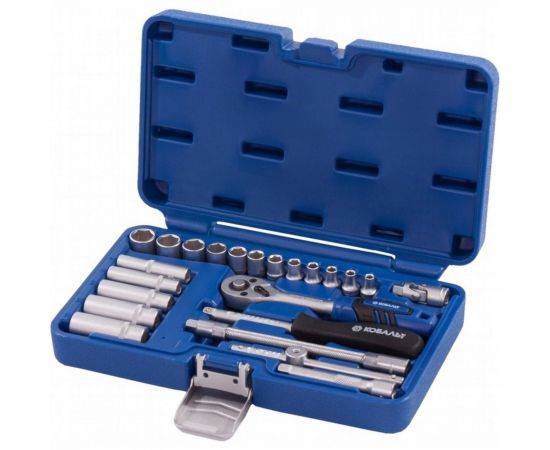 Набор торцевых головок 1/4, 23шт, кейс КОБАЛЬТ 010201-23 