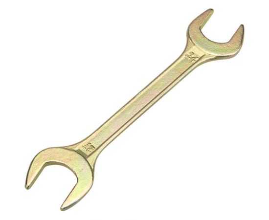 Гаечный рожковый ключ желтый цинк REXANT 24х27 мм 12-5833-2 