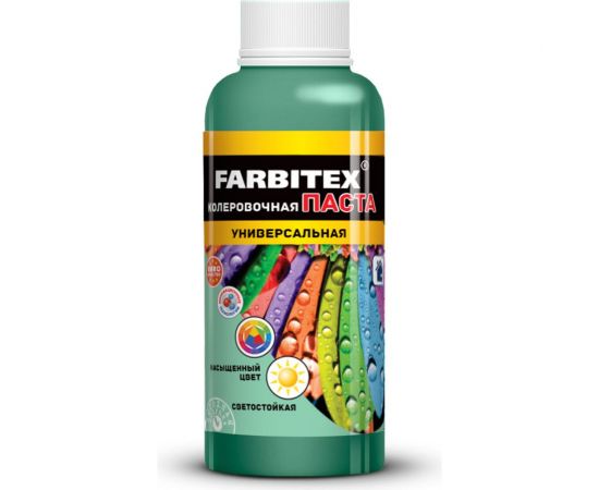 Колеровочная универсальная паста FARBITEX зеленый, 0.1 л 4100003342 