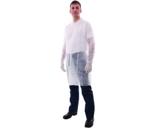 Одноразовый процедурный халат на кнопках ООО Комус XXL, 10 шт/уп 867494 