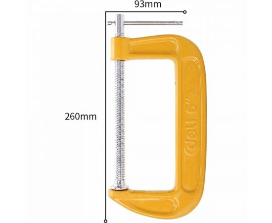 Струбцина DELI DL-G206 высота зажима 150мм, глубина зажима 95мм 104573 – изображение 14