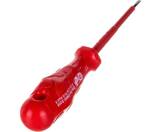 Изолированная отвертка с прямым шлицем 2.5х75мм 1000V IZELTAS 4101172575 – изображение 2